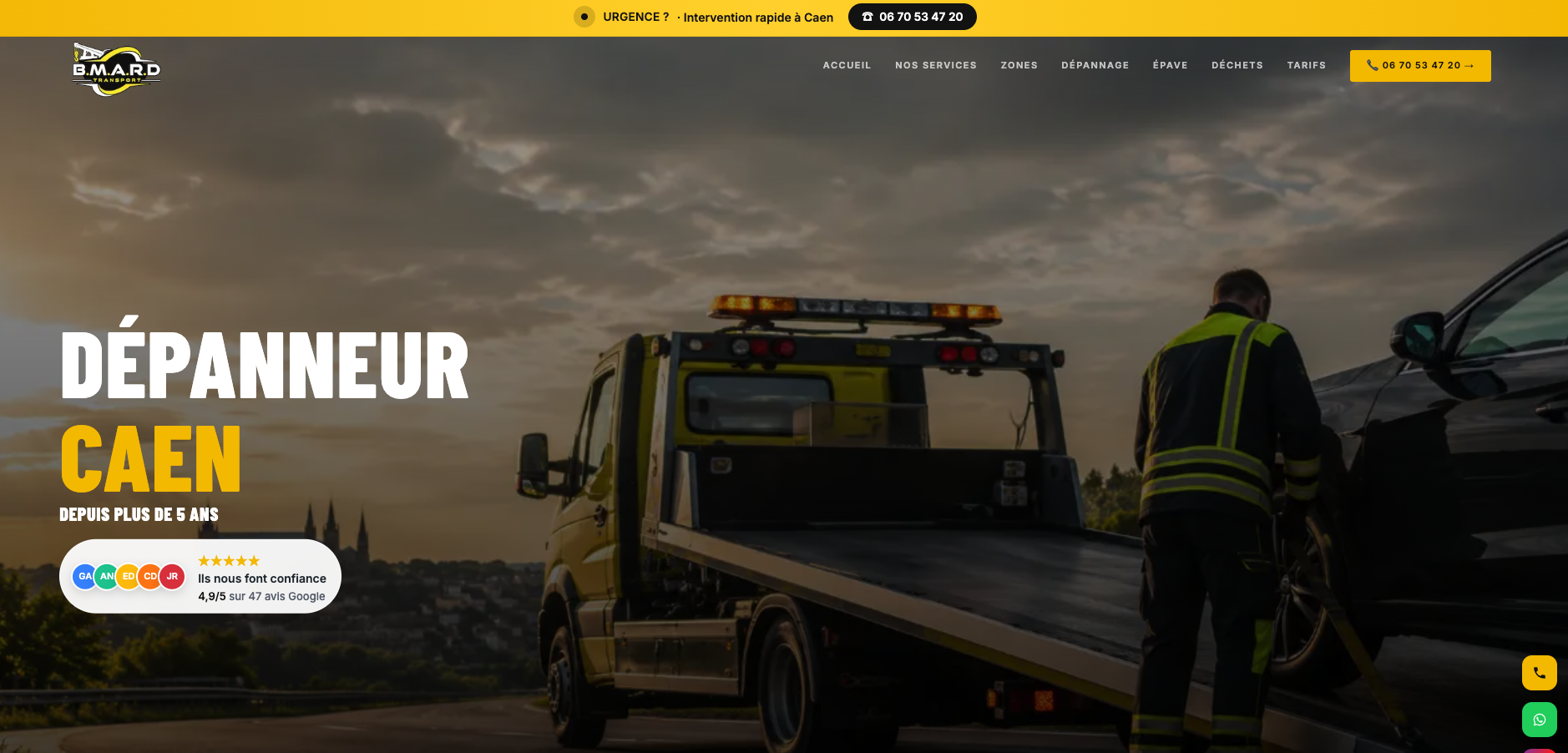 Site web depannage caen